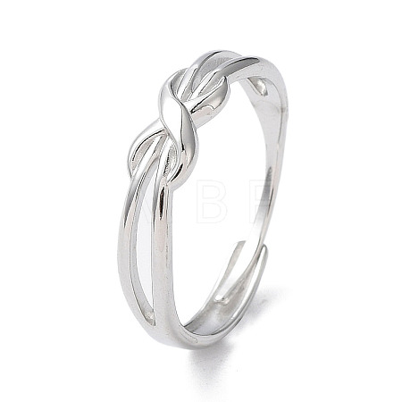 Non-Tarnish 304 Stainless Steel Infinity Adjustable Rings RJEW-D006-17P-1