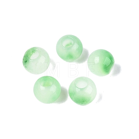Natural White Jade European Beads G-Q607-01A-09-1