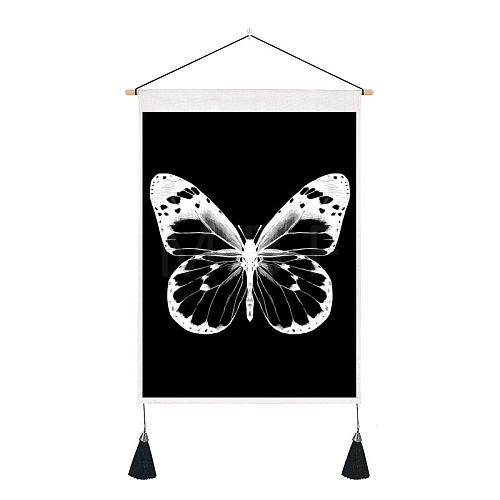 Butterfly Pattern Polyester Wall Hanging Tapestry PW-WG0A325-06-1