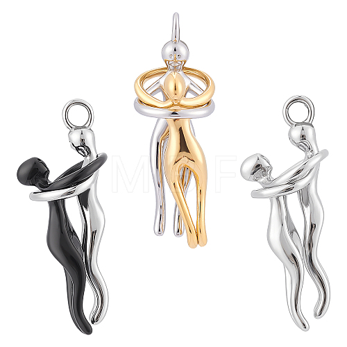 Unicraftale 3Pcs 3 Colors 304 Stainless Steel Pendants STAS-UN0037-95-1