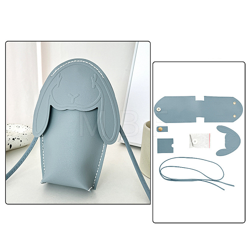 Rabbit DIY PU Leather Phone Bag Making Kits WG79114-03-1