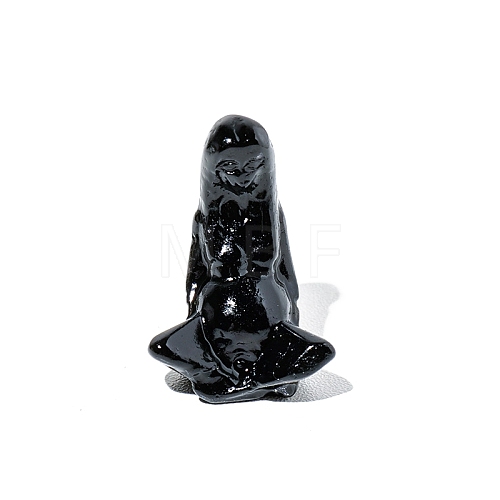 Natural Obsidian Statue Ornaments DJEW-PW0011-08F-1