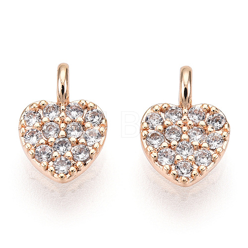 Brass Micro Pave Cubic Zirconia Charms KK-P157-14G-01-NF-1