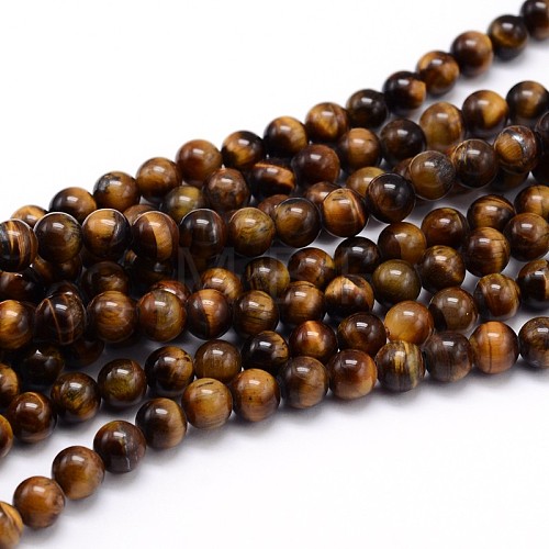 Natural Tiger Eye Beads Strands G-J303-11-4mm-1