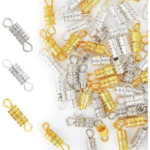 90Pcs 3 Colors Iron Screw Clasps FIND-HY0001-05-1