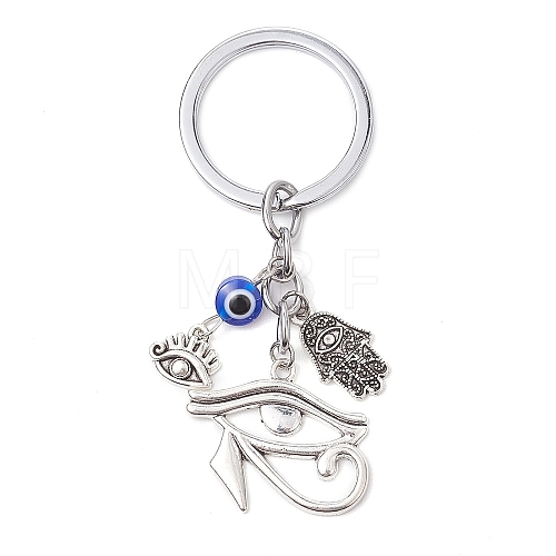 Resin & Tibetan Style Alloy Keychains KEYC-JKC00780-03-1