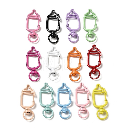 Spray Painted Alloy Swivel Clasps X-FIND-M008-01-1