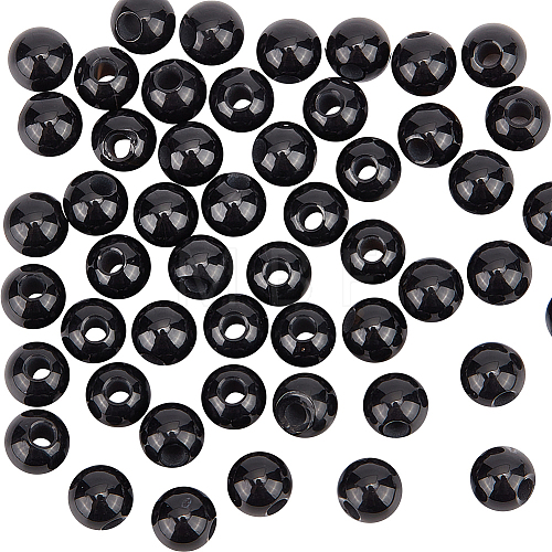 Olycraft Natural Black Onyx Beads G-OC0003-91-1