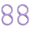 Spray Painted Alloy 8-shaped Keychain Clasps PW-WGE4E28-17-1