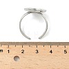 304 Stainless Steel Cuff Rings Components STAS-Z138-02P-03-5
