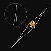 Iron Collapsible Big Eye Beading Needles X-ES001Y-S-75mm-01-1
