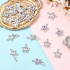 10Pcs Glass Pendants GLAA-YW0004-64B-01-5