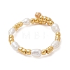 3Pcs Copper Wired Natural Cultured Freshwater Pearl Finger Rings RJEW-JR00995-4