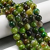 Faceted Natural Banded Agate Beads Strands G-F447-12mm-O05-2