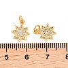 Brass Micro Pave Cubic Zirconia Charms KK-F927-09B-G-3