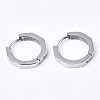 304 Stainless Steel Huggie Hoop Earrings EJEW-N016-003-2