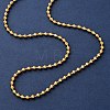 3MM 304 Stainless Steel Saucer Chain Necklaces NJEW-P338-04G-2