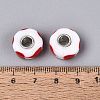 Lampwork & Brass Core European Beads LAMP-Q042-01F-3