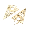 304 Stainless Steel Triangle Hoop Earrings LS-EJEW-M031-01G-2