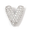 Brass Micro Pave Cubic Zirconia Slide Charms ZIRC-I068-08P-2