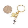 Maple Leaf & Cross Alloy Enamel Charm Keychains KEYC-JKC00985-01-3