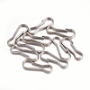 Tarnish Resistant 304 Stainless Steel Keychain Clasp Findings STAS-O105-02P-20mm-1