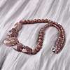 Natural Strawberry Quartz Faceted Bib Graduated Beaded Necklaces for Women NJEW-B128-01L-3