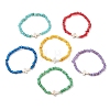 6Pcs 6 Colors Natural Freshwater Shell Chip Beaded Stretch Bracelets BJEW-JB12725-2