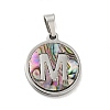 304 Stainless Steel with Paua Shell Pendants STAS-G268-02M-P-2