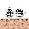 Rack Plating Alloy Enamel Pendants ENAM-N070-01A-01P-02-3