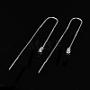 Rhodium Plated 925 Sterling Silver Threader Earrings STER-N0001-027-3