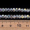 Electroplate Transparent Glass Beads Strands EGLA-A046-01A-21-4