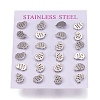 304 Stainless Steel Stud Earrings EJEW-N045-03P-2