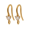 304 Stainless Steel Earring Hooks STAS-D310-01G-03-1