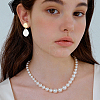 20Pcs Flat Round Brass Stud Earring Findings KK-BBC0028-24-6