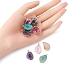 10Pcs 5 Colors Druzy Geode Resin Pendants RESI-YW0001-47-4