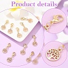 10Pcs Brass & ABS Plastic Imitation Pearl Pendant Decorations HJEW-YW00399-2