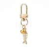 Cat & Fishbone Shape Alloy Enamel Charms Keychain KEYC-JKC00431-02-4