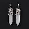 Natural Quartz Crystal Big Pointed Pendants G-E059-03AS-09-3