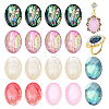 18Pcs 6 Colors Natural Shell Cabochons with Enamel BSHE-PH0001-66-1