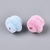 Flocking Opaque Acrylic Twist Beads OACR-T030-14M-B-2