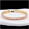 Brass Pave Cubic Zirconia Rectangle Tennis Bracelets for Women UU2091-5-1