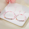 2Pcs Mother's Day Resin & Glass Mama & Mini Beaded Braided Bead Bracelet Set WGEEE28-01-2