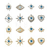 32Pcs 16 Style Alloy Enamel Pendants ENAM-TA0001-35-3