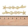 Brass Micro Pave Clear Cubic Zirconia Big Pendants CU-E004-02G-3
