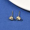 Nuggets Brass Stud Earrings EJEW-F403-01G-1