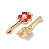 Brass Enamel Pendants KK-C143-56G-01-2
