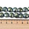 Electroplated Natural Lava Rock Beads Strands G-K388-01H-4