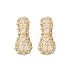 Brass Micro Pave Cubic Zirconia Stud Earrings EJEW-Z091-04G-I-2