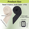 2Pcs 2 Colors Tie a Knot Polyester Waist Belt with Plastic Buckle AJEW-GF0014-54-2